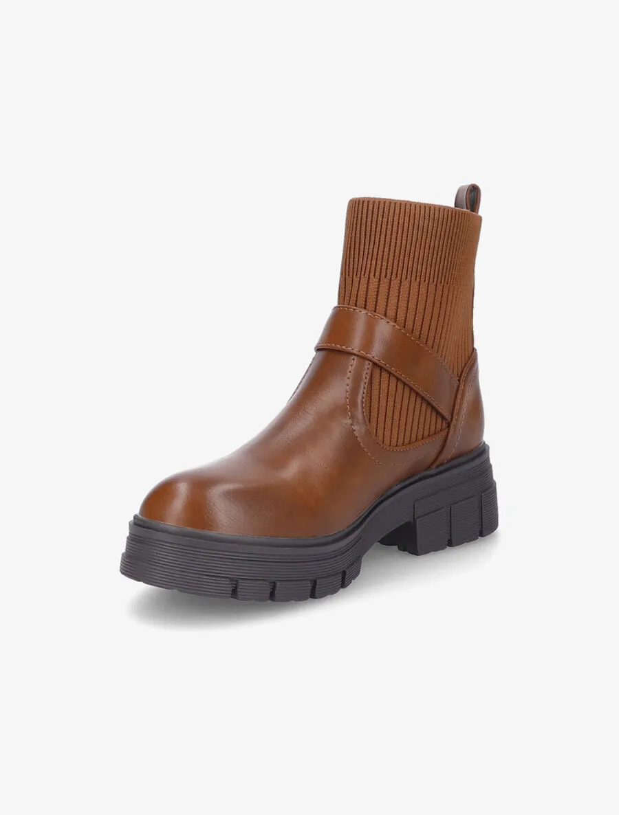 Bottines à ganses côtelées