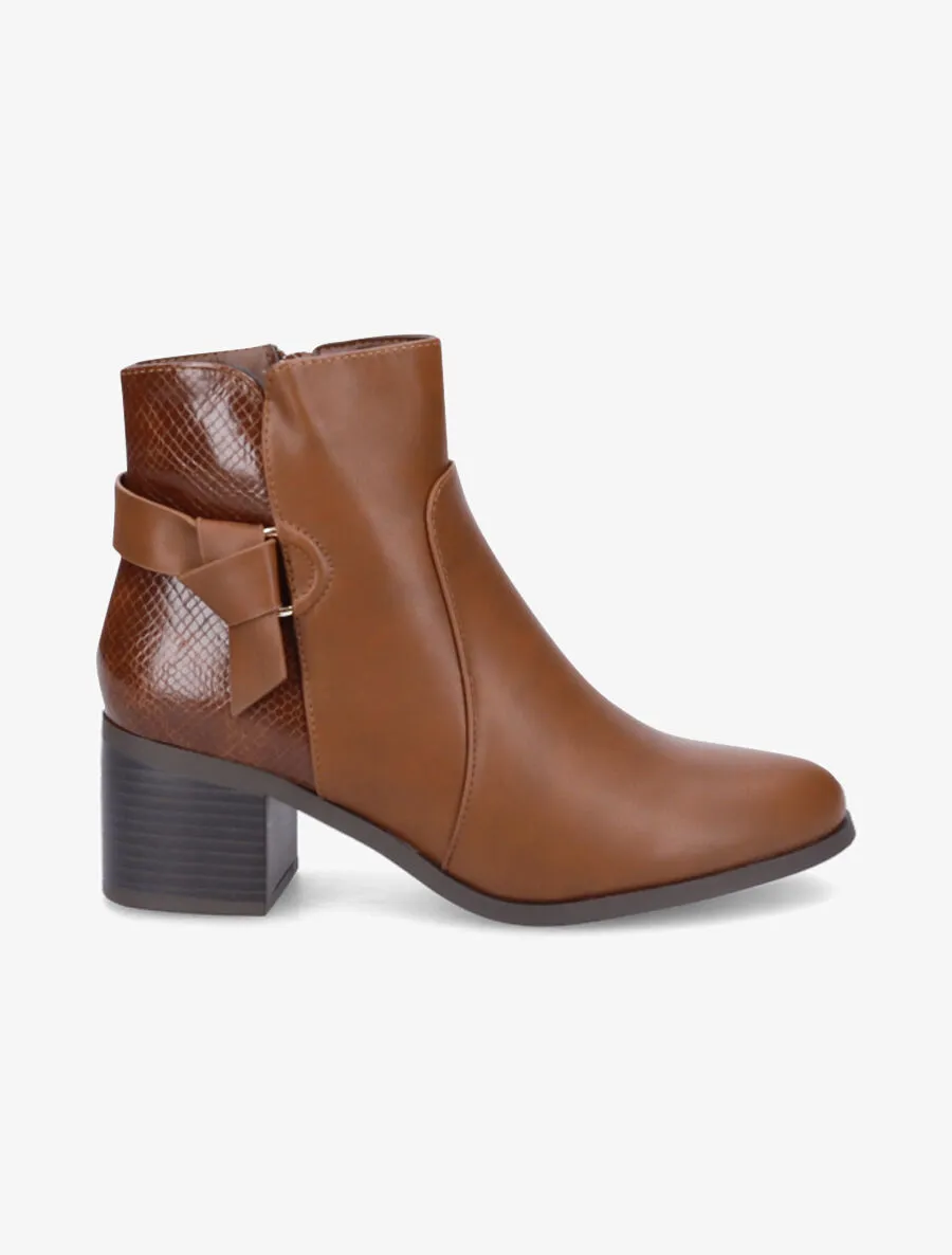 Bottines bi-matière à boucle