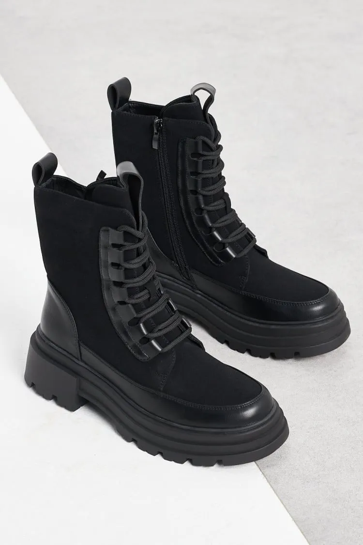 Bottines bi-matière noire