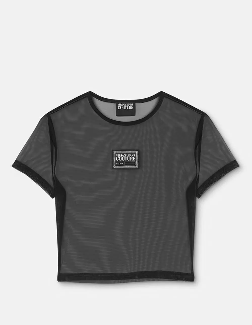 Camiseta Versace Jeans Couture de Malla Negra Mujer