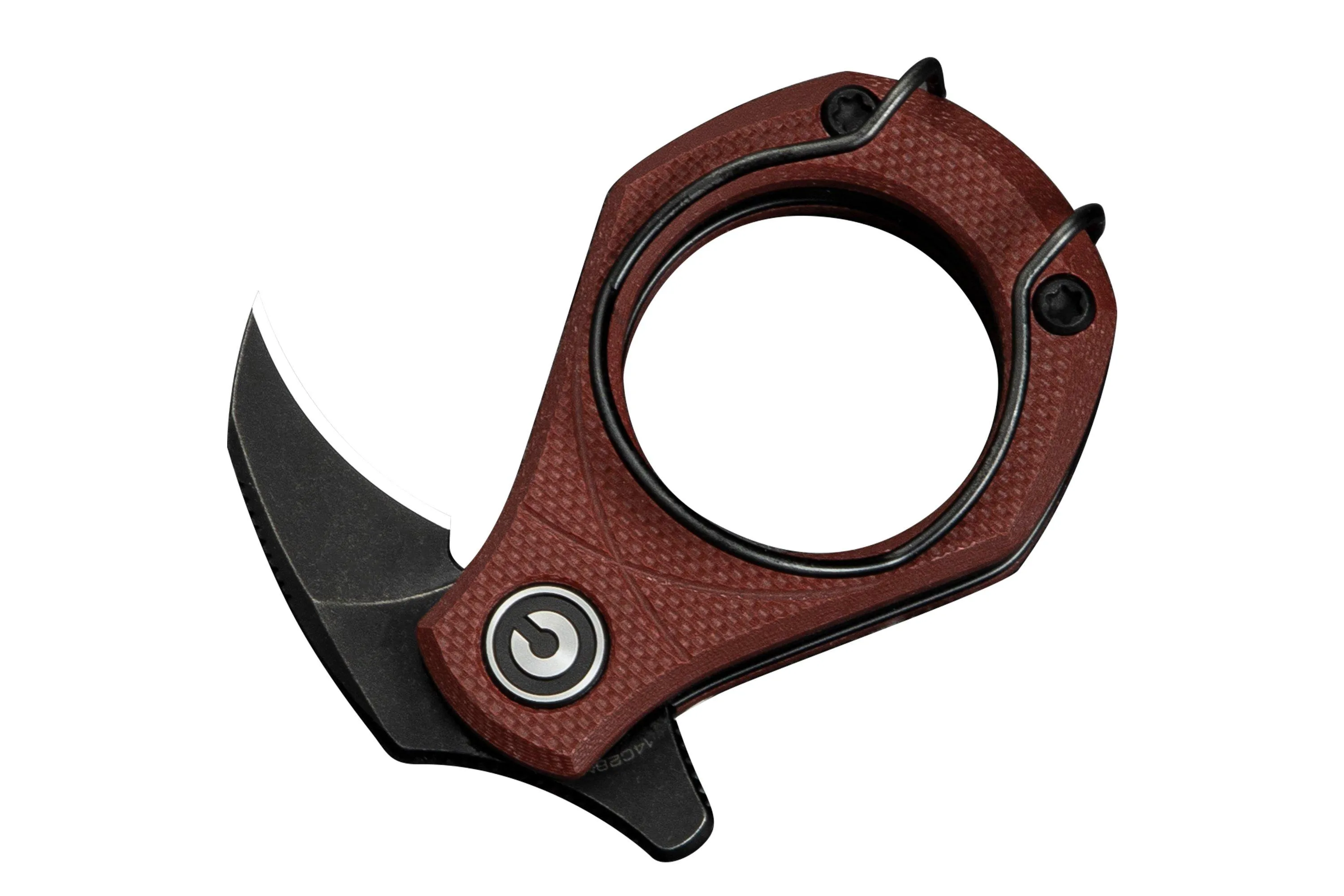 Civivi Pyrus C23038-1 Black 14C28N, Burgundy G10, Ostap Hel design, couteau de poche