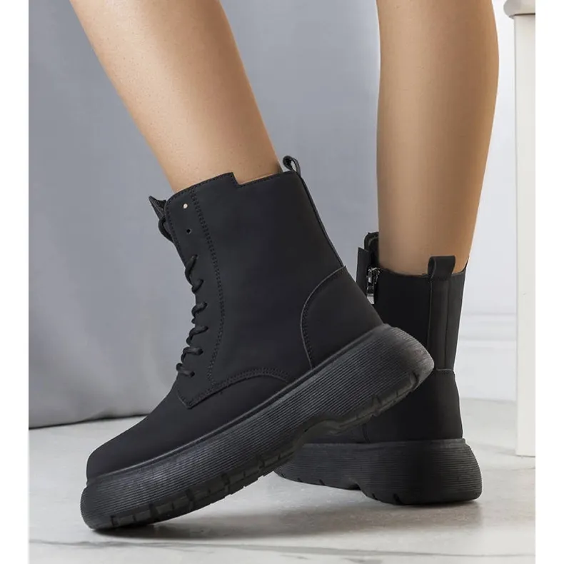 PA1 Bottes doublées noires de Neile le noir