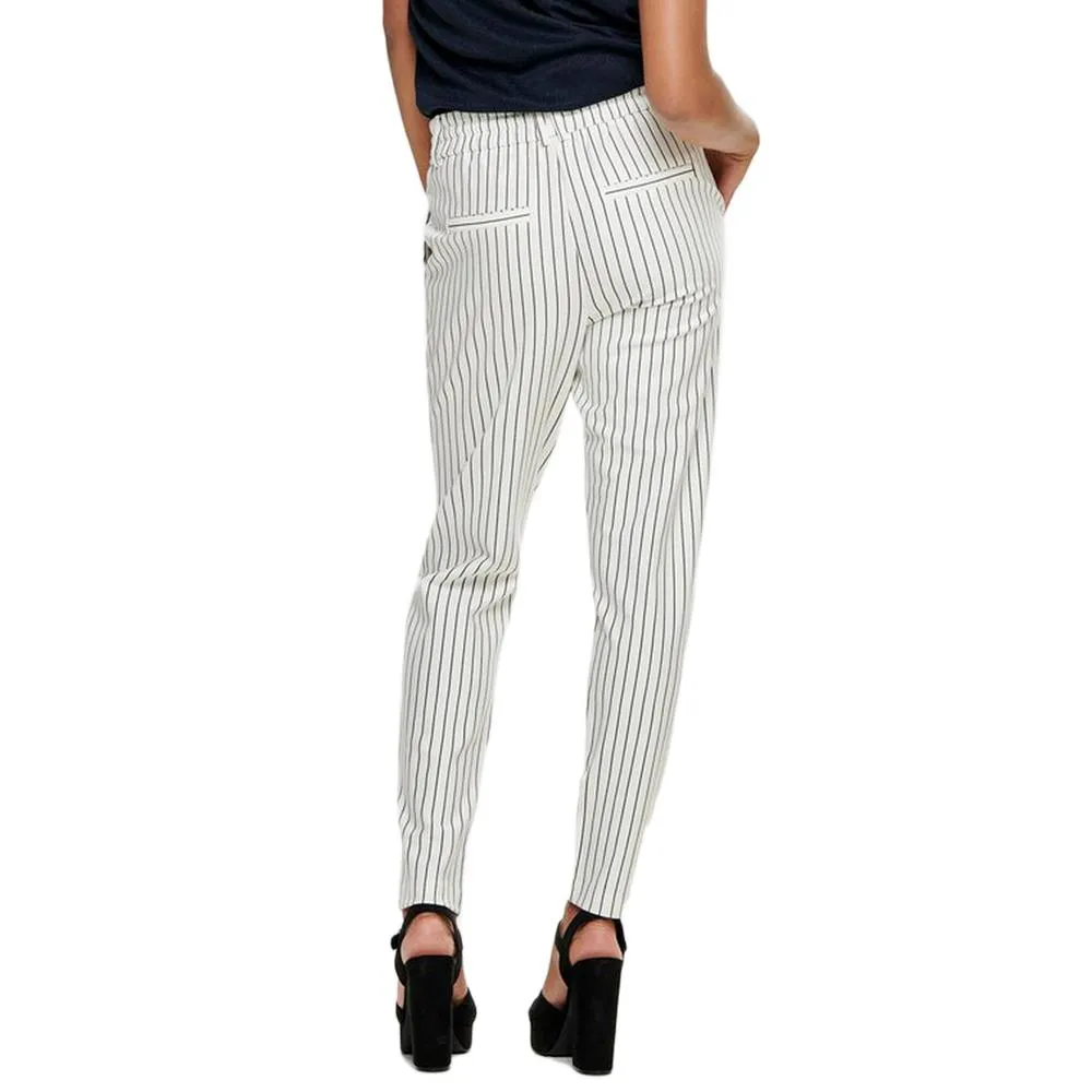 Pantalon Blanc à rayures Femme Only Poptrash