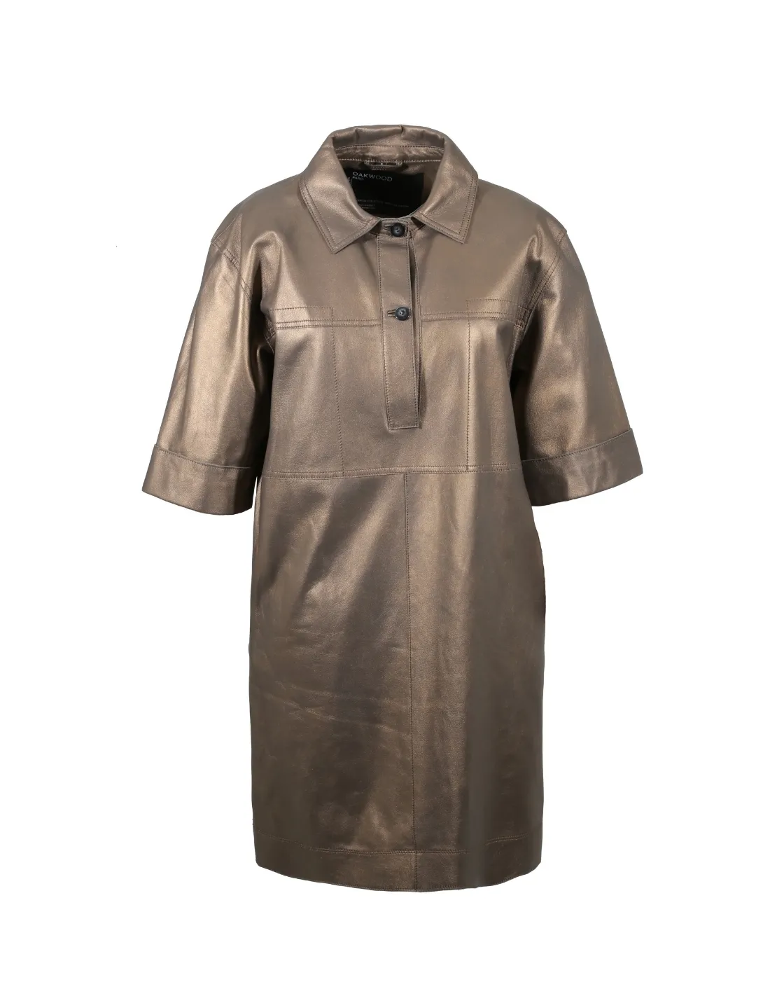 Robe en cuir Oakwood Caracas ref 54146 marron vieilli