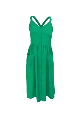 Robe unie bretelles croisées