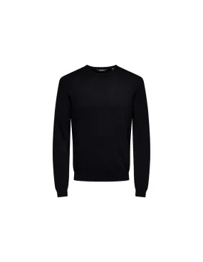 Sweat Only & Sons wyler Life Reg 14Crew Noir Homme