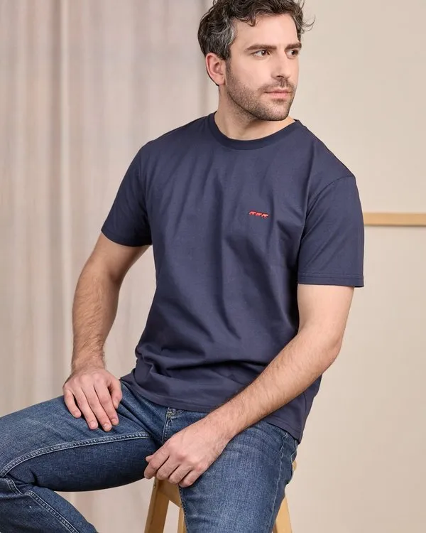 T-shirt Cédric bleu marine 