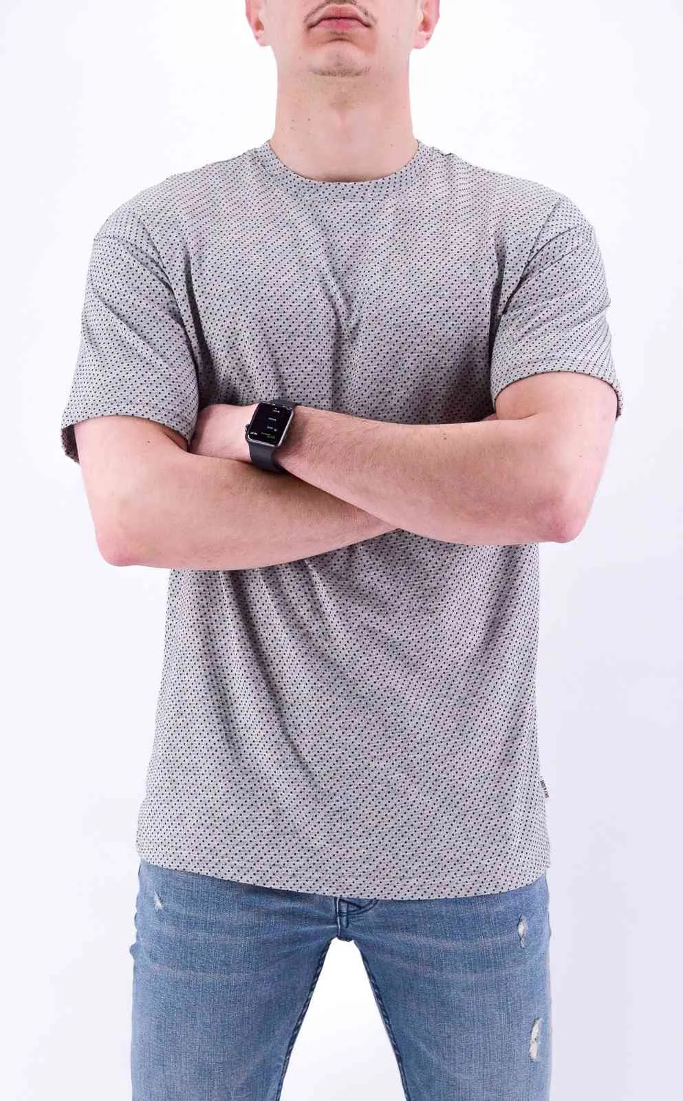 T shirt gris à pois | Mode urbaine | only and sons