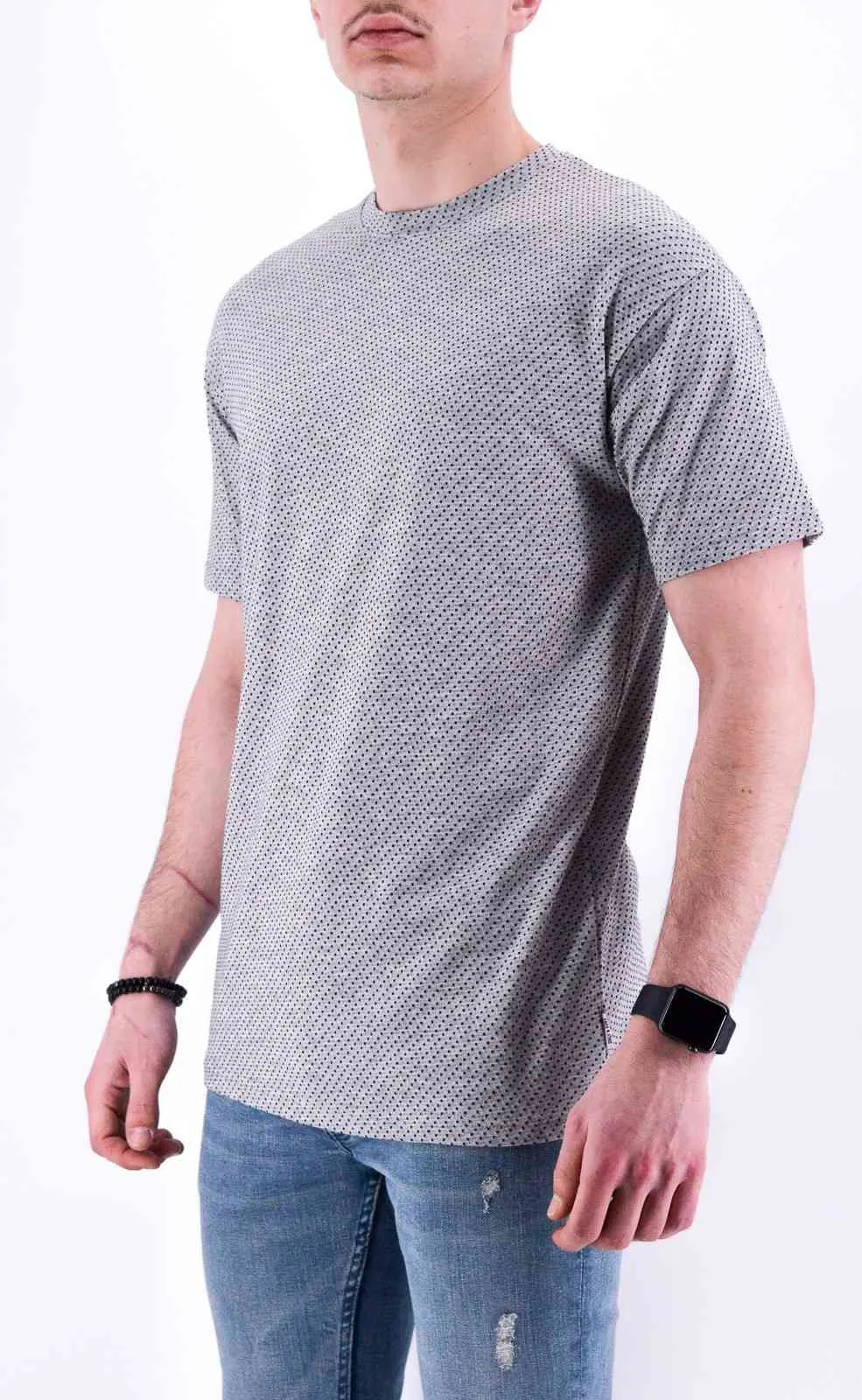 T shirt gris à pois | Mode urbaine | only and sons