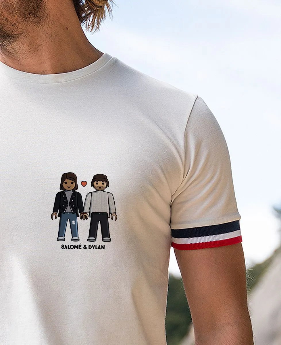 T-shirt homme recyclé Filgood Couple jouet personnalisé