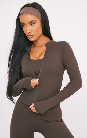 Veste basique en Sculpt espresso