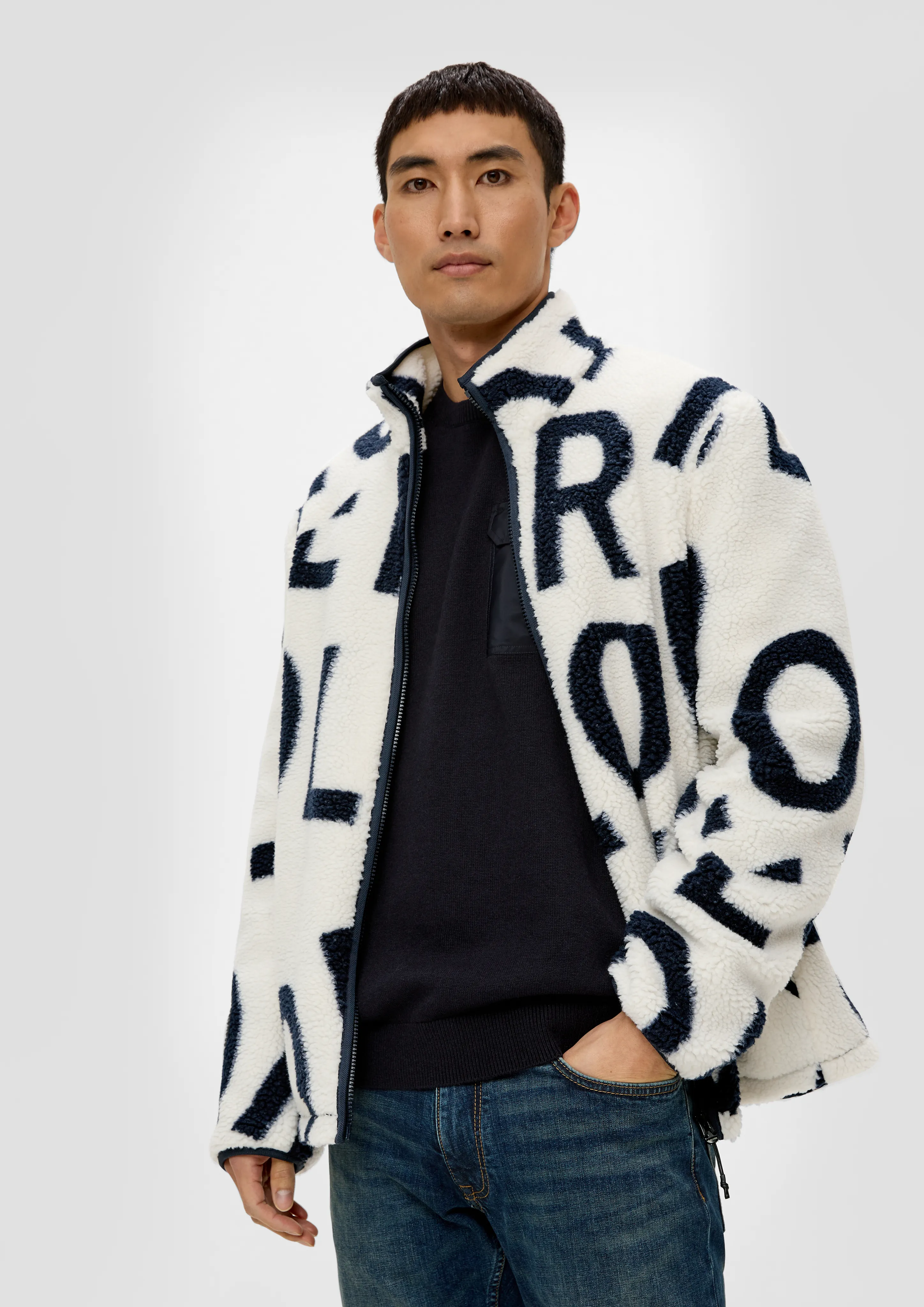 Veste jacquard à imprimé