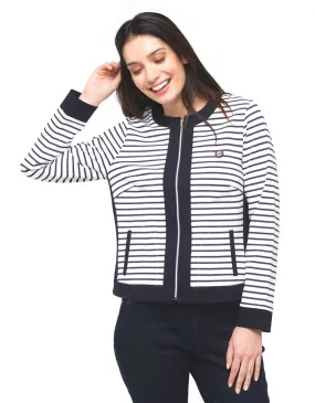 Veste milano rayée bleu 